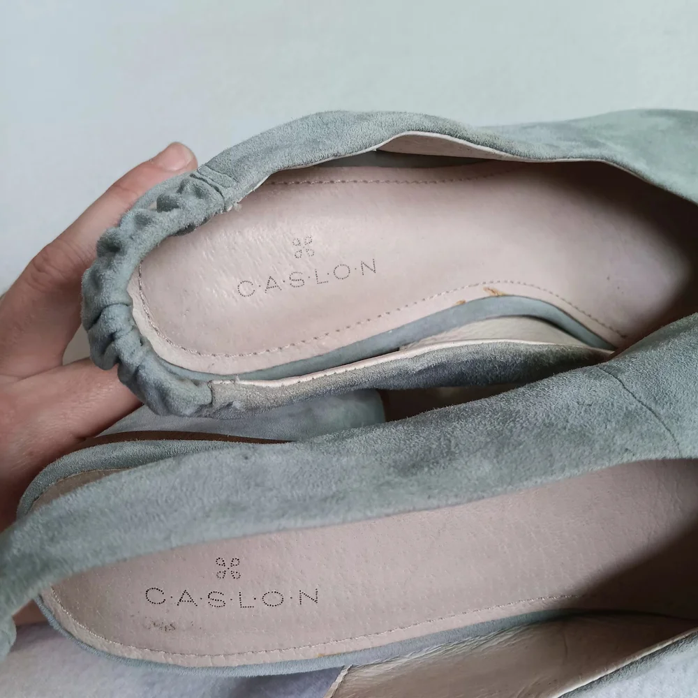 Caslon Sz 7M Light Blue Slingback Suede Heels (See Photos For Small Flaws)